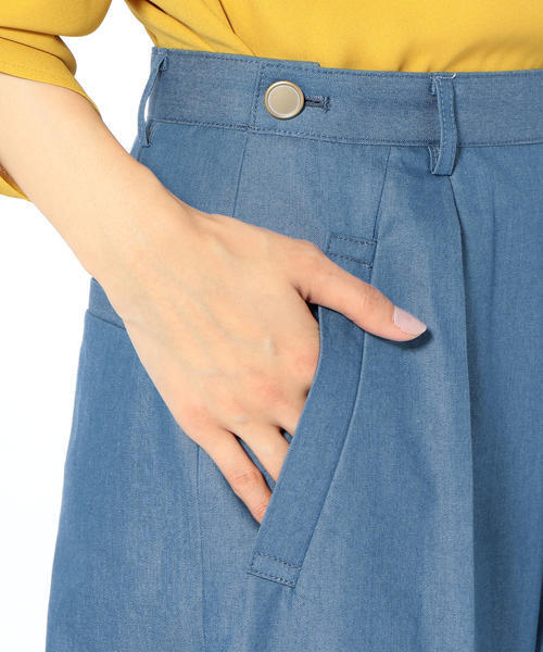 SHIPS（シップス）の「インディゴワイドパンツ（その他パンツ・レディース・スカイブルー/ネイビー・38/36）」の10枚目の写真