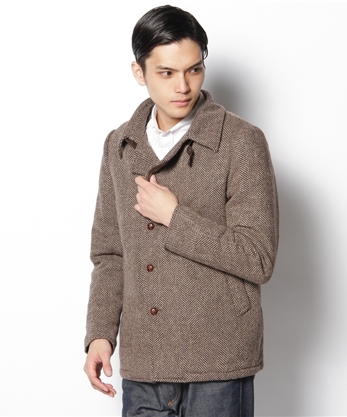 WHO'S WHO gallery（フーズフーギャラリー）の「◆ツイードコート（トレンチコート・メンズ・ブラック/ブラウン・SMALL/MEDIUM/LARGE）」の2枚目の写真