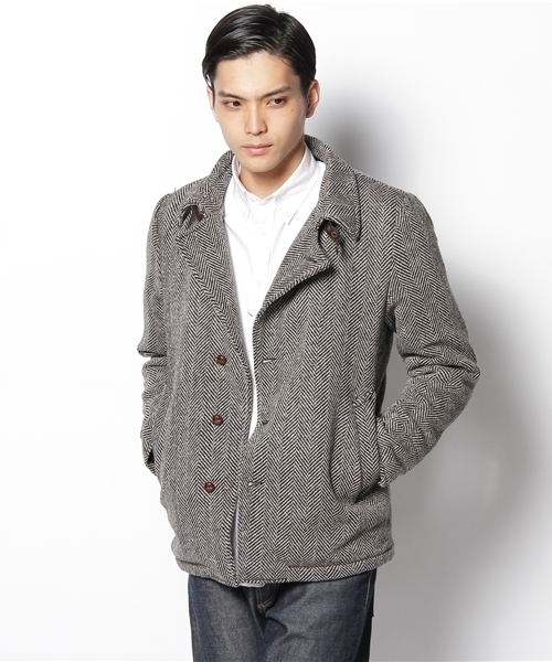 WHO'S WHO gallery（フーズフーギャラリー）の「◆ツイードコート（トレンチコート・メンズ・ブラック/ブラウン・SMALL/MEDIUM/LARGE）」の8枚目の写真