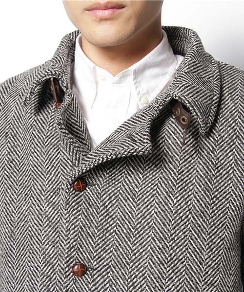 WHO'S WHO gallery（フーズフーギャラリー）の「◆ツイードコート（トレンチコート・メンズ・ブラック/ブラウン・SMALL/MEDIUM/LARGE）」の4枚目の写真