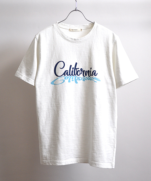 Hub&Spoke(ハブアンドスポーク)の「スラブ天竺カリフォルニアプリントTee(Tシャツ/カットソー)」|ホワイト