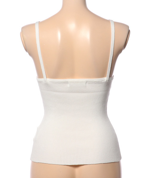 archives（アルシーヴ）の「レース付リブニットキャミ（ニット/セーター・レディース・シルバーグレー/ブラック/オフホワイト・MEDIUM）」の4枚目の写真