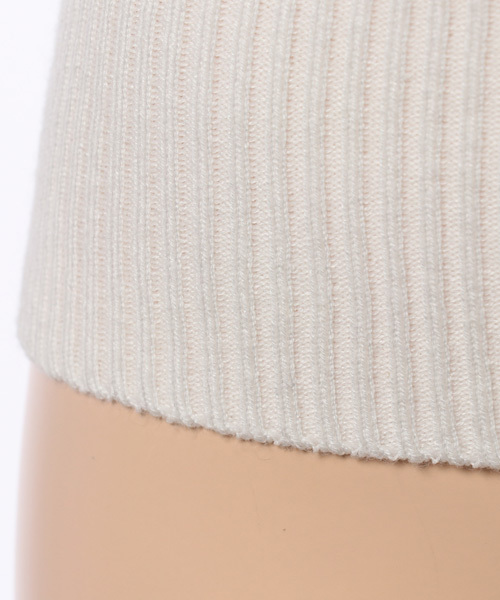 archives（アルシーヴ）の「レース付リブニットキャミ（ニット/セーター・レディース・シルバーグレー/ブラック/オフホワイト・MEDIUM）」の7枚目の写真