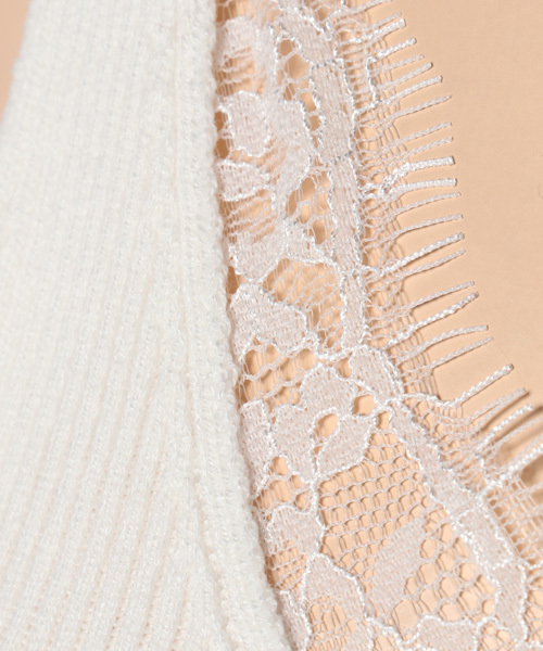 archives（アルシーヴ）の「レース付リブニットキャミ（ニット/セーター・レディース・シルバーグレー/ブラック/オフホワイト・MEDIUM）」の8枚目の写真