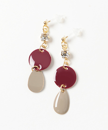 エポキシ×CZダイヤ樹脂ピアス/樹脂ノンホールピアス
