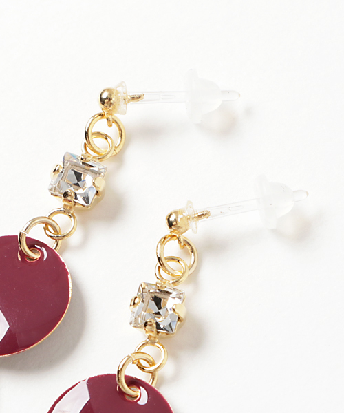 lily of the valley（リリーオブザバレイ）の「エポキシ×CZダイヤ樹脂ピアス/樹脂ノンホールピアス（イヤリング・レディース・A/B/C/D・FREE）」の6枚目の写真