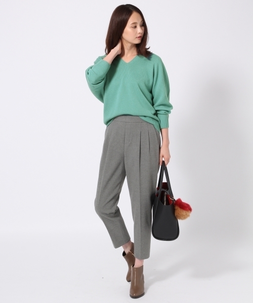 GLOBAL WORK（グローバルワーク）の「TRテーパードパンツ2/773053（その他パンツ・レディース・ホワイト/ブラック/ベージュ/グレー/ネイビー・SMALL/MEDIUM/LARGE）」の8枚目の写真