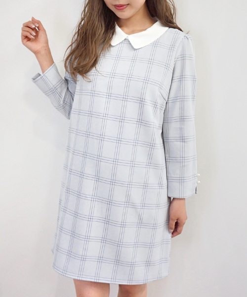 Allamanda アラマンダ の チェック柄襟付 ワンピース ワンピース Wear