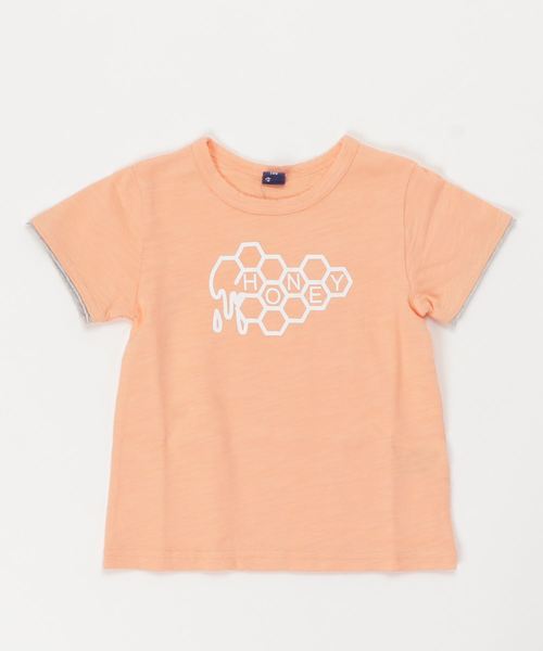 RAGMART(ラグマート)の「スラブ天竺半袖プリントTシャツ(Tシャツ/カットソー・キッズ・ネイビー/オフホワイト/オレンジ/グリーン・110cm/100cm/120cm/130cm)」の6枚目の写真