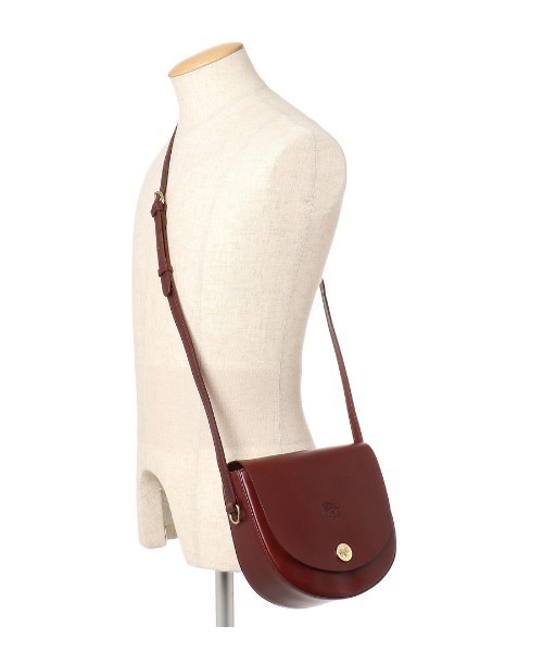 IL BISONTE（イルビゾンテ）の「IL BISONTE / VACCHETTA SMOOTH LEATHER / SHOULDER BAG（ショルダーバッグ・レディース・チャコールグレー/ブラック/ブラウン系その他/ブラウン・FREE）」の5枚目の写真