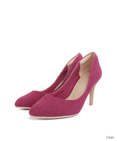 RANDA（ランダ）の「ストレスフリー/キャンバスプレーンパンプス（パンプス・レディース・ブラック/ベージュ/ピンク・22/22.5/23/23.5/24/24.5/25/25.5）」の3枚目の写真