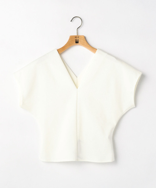 Tiara（ティアラ）の「ポンチウエストコンシャスVネックトップス（Tシャツ/カットソー・レディース・ブラック/アイボリー/ヘザーグレー・FREE）」の14枚目の写真