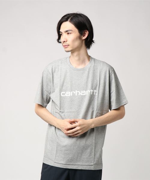 Carhartt WIP(カーハートダブリューアイピー)の「S/S SCRIPT T-SHIRT(Tシャツ/カットソー・メンズ・ホワイト/ブラック/ヘザーグレー/ブラウン・SMALL/MEDIUM/LARGE)」の1枚目の写真