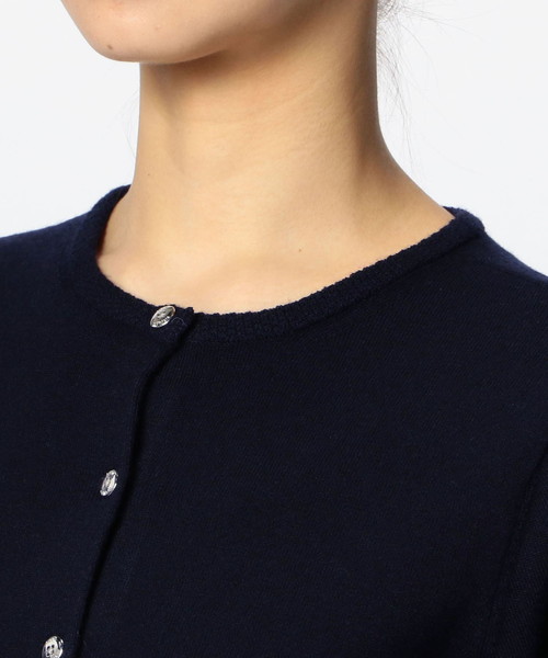 NARACAMICIE（ナラカミーチェ）の「バイカラークルーカーディガン（カーディガン/ボレロ・レディース・ブラック/ネイビー・MEDIUM/LARGE）」の5枚目の写真