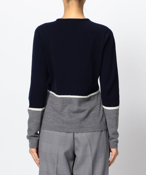 NARACAMICIE（ナラカミーチェ）の「バイカラークルーカーディガン（カーディガン/ボレロ・レディース・ブラック/ネイビー・MEDIUM/LARGE）」の14枚目の写真