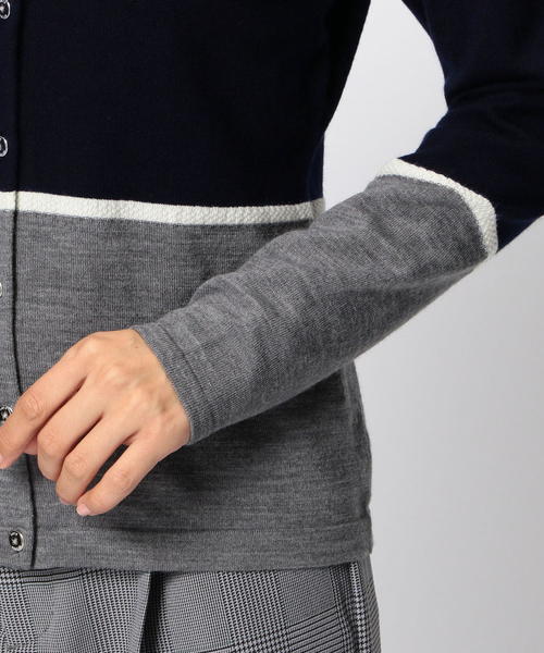 NARACAMICIE（ナラカミーチェ）の「バイカラークルーカーディガン（カーディガン/ボレロ・レディース・ブラック/ネイビー・MEDIUM/LARGE）」の16枚目の写真