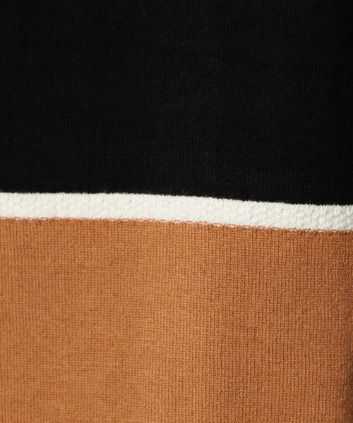 NARACAMICIE（ナラカミーチェ）の「バイカラークルーカーディガン（カーディガン/ボレロ・レディース・ブラック/ネイビー・MEDIUM/LARGE）」の4枚目の写真