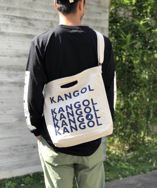 KANGOL（カンゴール）の「【KANGOL / カンゴール】 2WAYロゴプリントトートバッグ（トートバッグ・レディース・ホワイト系その他5/ホワイト系その他6/ブラック×ホワイト/ブラック/ブラック×グレー/ホワイト×ブラック/ブラック系その他/ホワイト×ピンク/ホワイト系その他2/ホワイト系その他3/ホワイト系その他4/ホワイト系その他7/ブラック系その他2/ブラック×ライム/ホワイト/ホワイト系その他/アイボリー/オフホワイト/ブラック系その他4/オレンジ/その他1/ホワイト×ライム/その他2/ブラック系その他5/レインボー/ホワイト×ブルー/ホワイト×レッド/ベージュ/ホワイト×ネイビー/その他5/その他3/その他4/ブラック系その他3・FREE）」の13枚目の写真