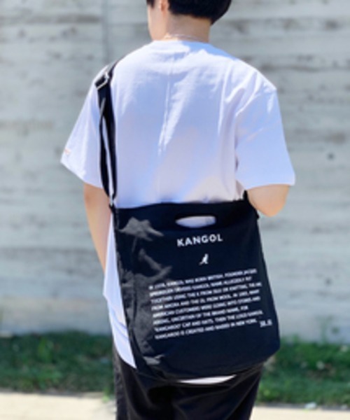 KANGOL（カンゴール）の「【KANGOL / カンゴール】 2WAYロゴプリントトートバッグ（トートバッグ・レディース・ホワイト系その他5/ホワイト系その他6/ブラック×ホワイト/ブラック/ブラック×グレー/ホワイト×ブラック/ブラック系その他/ホワイト×ピンク/ホワイト系その他2/ホワイト系その他3/ホワイト系その他4/ホワイト系その他7/ブラック系その他2/ブラック×ライム/ホワイト/ホワイト系その他/アイボリー/オフホワイト/ブラック系その他4/オレンジ/その他1/ホワイト×ライム/その他2/ブラック系その他5/レインボー/ホワイト×ブルー/ホワイト×レッド/ベージュ/ホワイト×ネイビー/その他5/その他3/その他4/ブラック系その他3・FREE）」の22枚目の写真