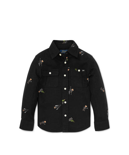 POLO RALPH LAUREN CHILDRENSWEAR（ポロ ラルフ ローレン チルドレンズウェア）の「Polo ベア コットン フランネル シャツ（シャツ/ブラウス・キッズ・ブラック・3T/4T）」の4枚目の写真