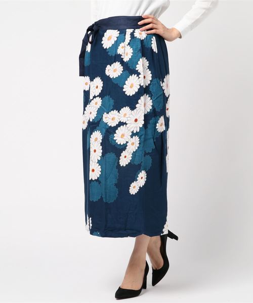 カヤ（カヤ）の「【カヤ】和モダンならいスカート（スカート・レディース・レッド/イエロー/ブルー/アーミー・FREE）」の5枚目の写真