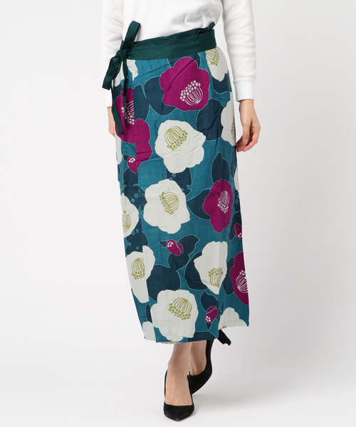 カヤ（カヤ）の「【カヤ】和モダンならいスカート（スカート・レディース・レッド/イエロー/ブルー/アーミー・FREE）」の2枚目の写真