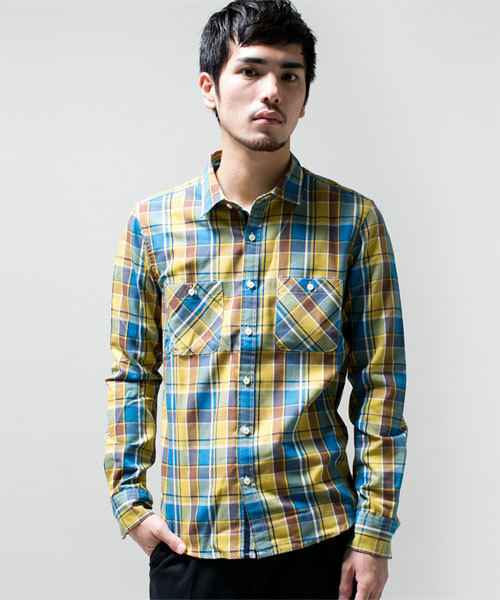 NANO universe(ナノユニバース)の「サーモライトネルシャツ L/S(シャツ/ブラウス・メンズ・ブルー/ネイビー/イエロー/レッド/グリーン・SMALL/MEDIUM/LARGE/X-LARGE)」の4枚目の写真