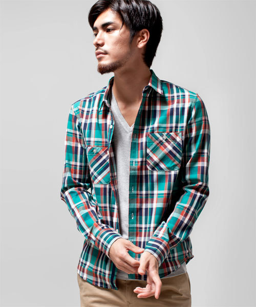 NANO universe(ナノユニバース)の「サーモライトネルシャツ L/S(シャツ/ブラウス・メンズ・ブルー/ネイビー/イエロー/レッド/グリーン・SMALL/MEDIUM/LARGE/X-LARGE)」の20枚目の写真