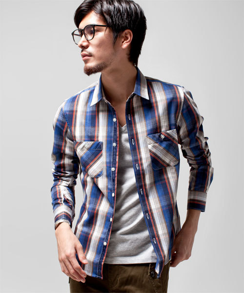 NANO universe(ナノユニバース)の「サーモライトネルシャツ L/S(シャツ/ブラウス・メンズ・ブルー/ネイビー/イエロー/レッド/グリーン・SMALL/MEDIUM/LARGE/X-LARGE)」の22枚目の写真