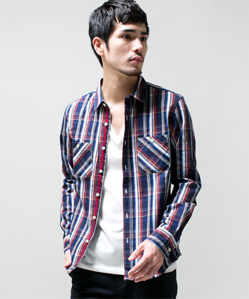 NANO universe(ナノユニバース)の「サーモライトネルシャツ L/S(シャツ/ブラウス・メンズ・ブルー/ネイビー/イエロー/レッド/グリーン・SMALL/MEDIUM/LARGE/X-LARGE)」の7枚目の写真