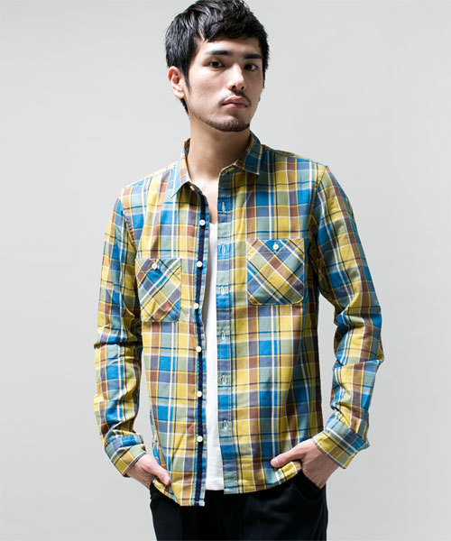 NANO universe(ナノユニバース)の「サーモライトネルシャツ L/S(シャツ/ブラウス・メンズ・ブルー/ネイビー/イエロー/レッド/グリーン・SMALL/MEDIUM/LARGE/X-LARGE)」の9枚目の写真