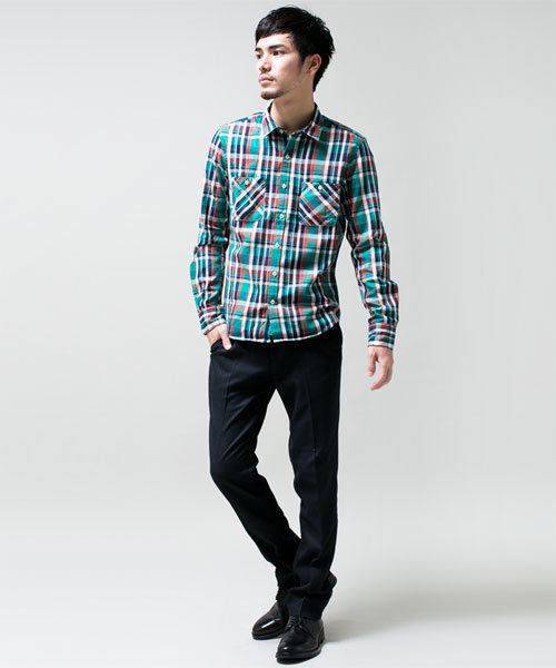 NANO universe(ナノユニバース)の「サーモライトネルシャツ L/S(シャツ/ブラウス・メンズ・ブルー/ネイビー/イエロー/レッド/グリーン・SMALL/MEDIUM/LARGE/X-LARGE)」の10枚目の写真