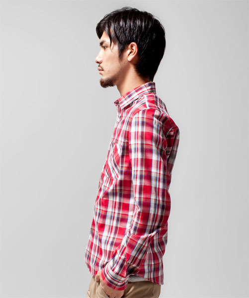 NANO universe(ナノユニバース)の「サーモライトネルシャツ L/S(シャツ/ブラウス・メンズ・ブルー/ネイビー/イエロー/レッド/グリーン・SMALL/MEDIUM/LARGE/X-LARGE)」の13枚目の写真