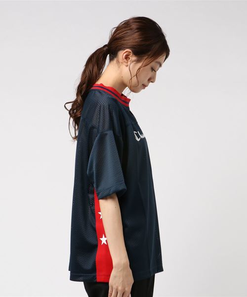 Champion(チャンピオン)の「【Champion/チャンピオン】レディース メッシュTシャツ(Tシャツ/カットソー・レディース・ブラック/ネイビー/ホワイト・LARGE/MEDIUM)」の4枚目の写真