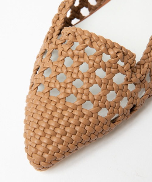 PICHE ABAHOUSE(ピシェ アバハウス)の「チュールメッシュフラットパンプス(パンプス・レディース・キャメル/シルバー/ホワイト・35/38/40/39/36/34/37)」の4枚目の写真