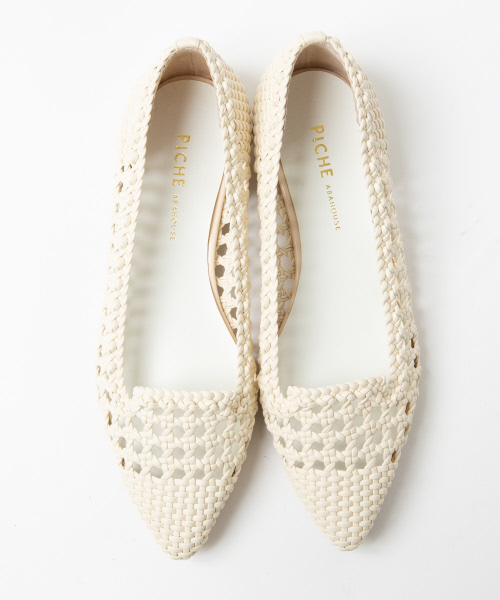 PICHE ABAHOUSE(ピシェ アバハウス)の「チュールメッシュフラットパンプス(パンプス・レディース・キャメル/シルバー/ホワイト・35/38/40/39/36/34/37)」の17枚目の写真