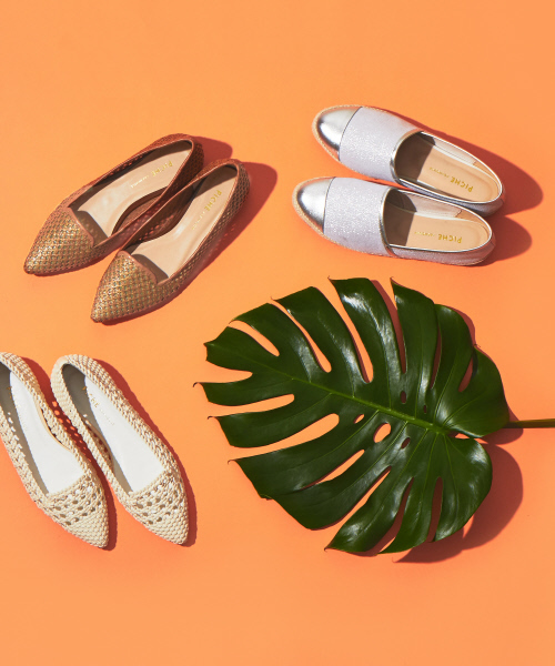 PICHE ABAHOUSE(ピシェ アバハウス)の「チュールメッシュフラットパンプス(パンプス・レディース・キャメル/シルバー/ホワイト・35/38/40/39/36/34/37)」の15枚目の写真