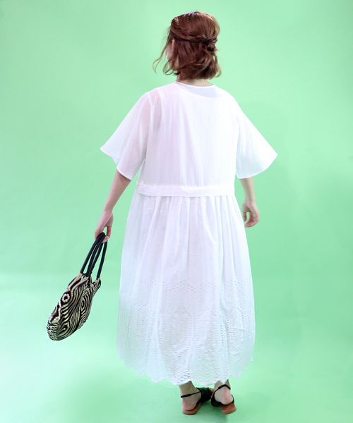 s.t.closet frabjous(エスティクローゼットフラブジャス)の「【s.t.closet frabjous/エスティ・クローゼット・フラブジャス】ペチコート付きボーダーレース切り替えワンピース(ワンピース・レディース・ブラック/ホワイト・FREE)」の8枚目の写真