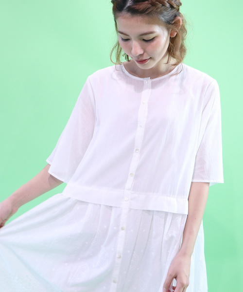 s.t.closet frabjous(エスティクローゼットフラブジャス)の「【s.t.closet frabjous/エスティ・クローゼット・フラブジャス】ペチコート付きボーダーレース切り替えワンピース(ワンピース・レディース・ブラック/ホワイト・FREE)」の10枚目の写真