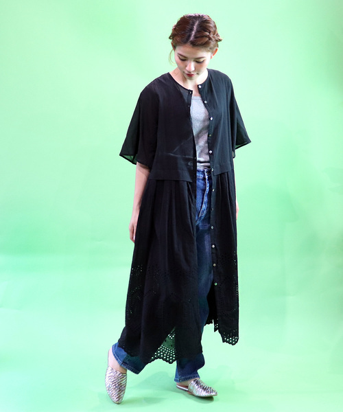 s.t.closet frabjous(エスティクローゼットフラブジャス)の「【s.t.closet frabjous/エスティ・クローゼット・フラブジャス】ペチコート付きボーダーレース切り替えワンピース(ワンピース・レディース・ブラック/ホワイト・FREE)」の11枚目の写真