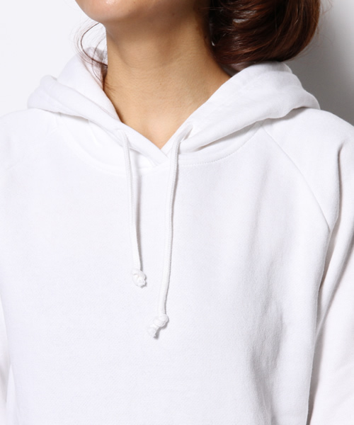 Kastane（カスタネ）の「【Kastane】フードスウェット（パーカー・レディース・ホワイト/ネイビー・LARGE）」の4枚目の写真