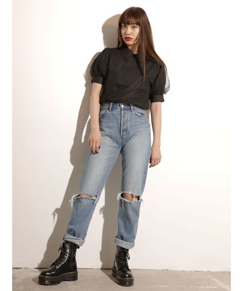 jouetie(ジュエティ)の「チュールレイヤードブラウス(シャツ/ブラウス・レディース・ブルー/オフホワイト/ブラック・MEDIUM)」の22枚目の写真