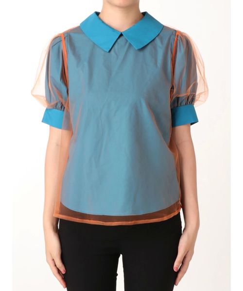 jouetie(ジュエティ)の「チュールレイヤードブラウス(シャツ/ブラウス・レディース・ブルー/オフホワイト/ブラック・MEDIUM)」の17枚目の写真