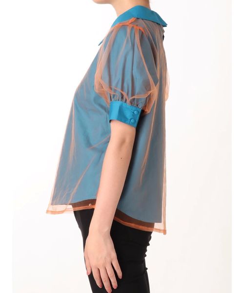 jouetie(ジュエティ)の「チュールレイヤードブラウス(シャツ/ブラウス・レディース・ブルー/オフホワイト/ブラック・MEDIUM)」の16枚目の写真