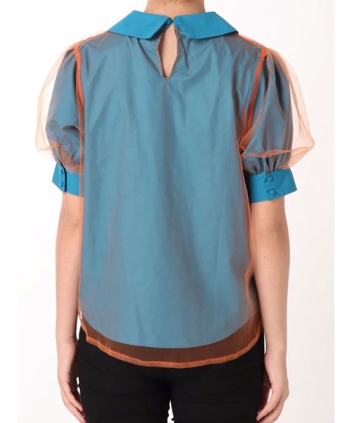 jouetie(ジュエティ)の「チュールレイヤードブラウス(シャツ/ブラウス・レディース・ブルー/オフホワイト/ブラック・MEDIUM)」の15枚目の写真