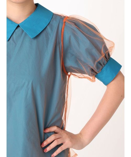 jouetie(ジュエティ)の「チュールレイヤードブラウス(シャツ/ブラウス・レディース・ブルー/オフホワイト/ブラック・MEDIUM)」の13枚目の写真