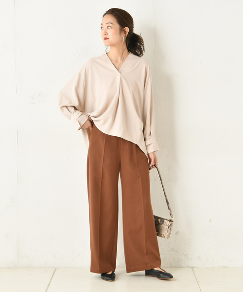 DouDou - 2019AW¥14040【DouDou】バックギャザーブラウス WEB限定】バックギャザーブラウス（シャツ/ブラウス）｜DouDou