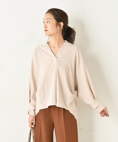 2019AW¥14040【DouDou】バックギャザーブラウス バックギャザーブラウス（シャツ/ブラウス）｜DouDou（ドゥドゥ）の