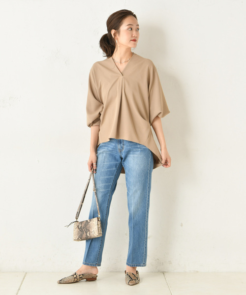 DouDou - 2019AW¥14040【DouDou】バックギャザーブラウス WEB限定】バックギャザーブラウス（シャツ/ブラウス）｜DouDou