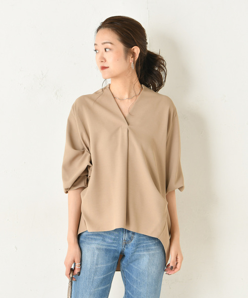 DouDou - 2019AW¥14040【DouDou】バックギャザーブラウス WEB限定】バックギャザーブラウス（シャツ/ブラウス）｜DouDou